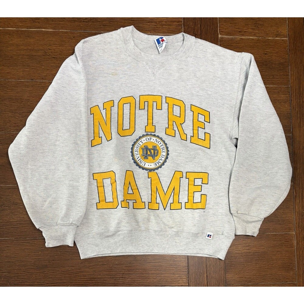 Men’s Notre Dame Fighting Irish Russell Athletic Size M Made In USA Crewneck